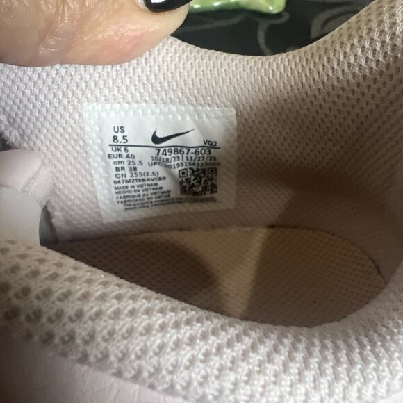 Women Nike Court Royale Casual Shoes Size 9 Barely Rose Pink White - Picture 9 of 9